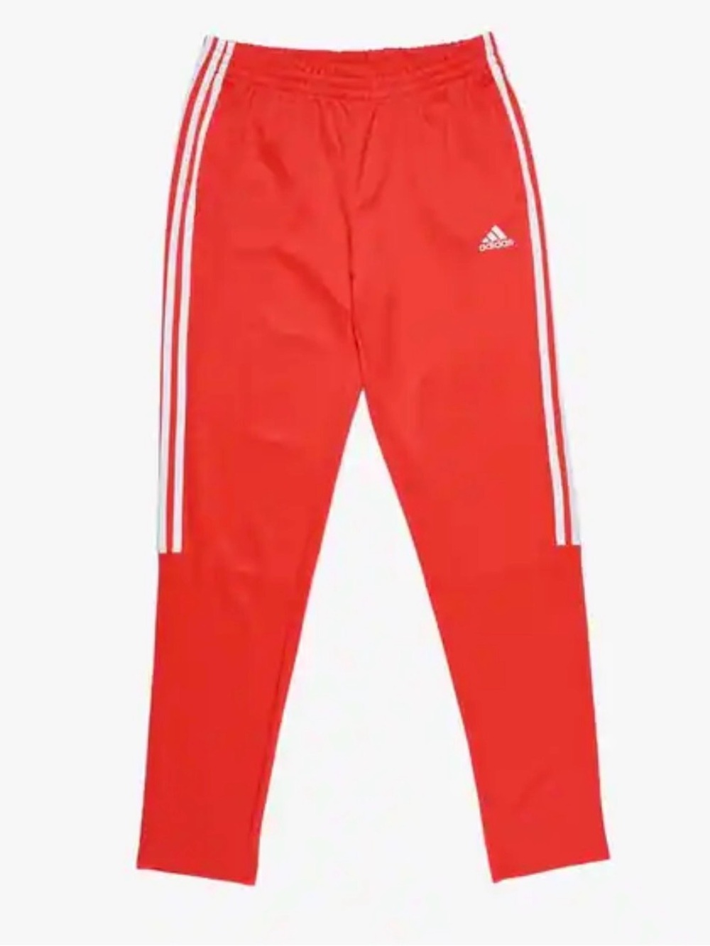 Mens Adidas Red Track Pants with Signature 3-Stripes size L